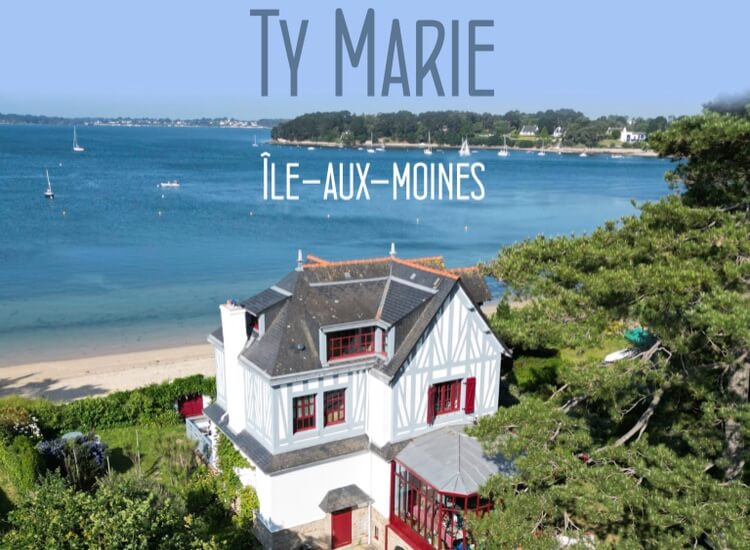 Grand Gite Groupe Morbihan 56 Villa TY MARIE, sur la plage, à l'Ile-aux-Moines